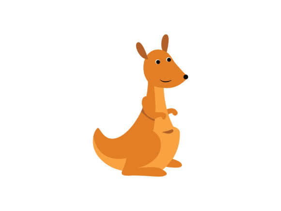 308-kangaroo Animal Vector Illustration: A Versatile Design Asset