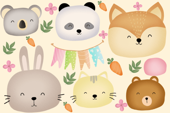 Adorable Animal Delight 13 PNG: Your Go-To Cute Design Asset
