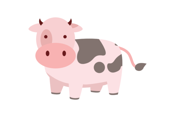 Animal Asset Cow Moo Illustration: A Versatile SVG for Modern Design