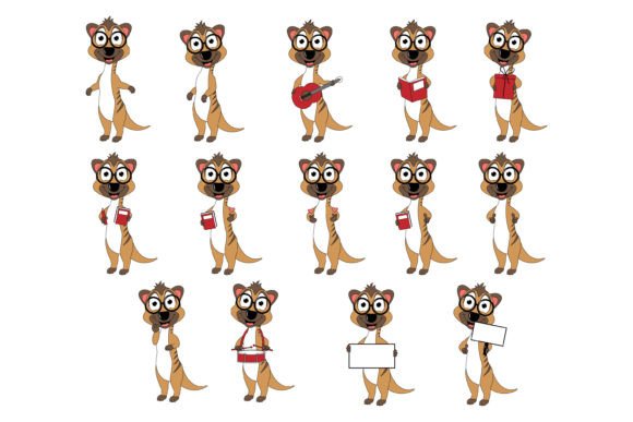 Charming Meerkat Illustrations: A Versatile Design Asset