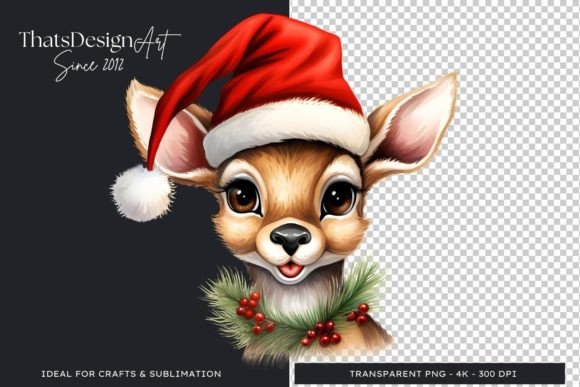 Charming Reindeer Christmas Clipart for Festive Projects