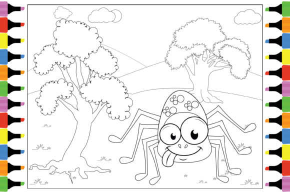 Coloring Spider Animal Cartoon for Kids: A Web of Creative Potential
