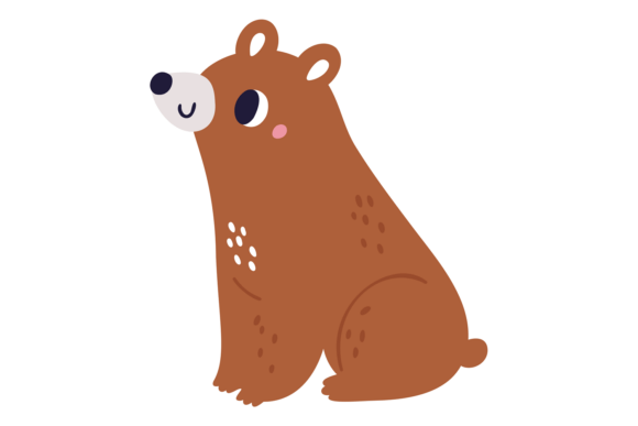 Cute Bear Sit: A Friendly Face for Modern Designs