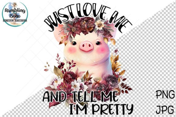 Funny Pretty Pig Love Sweet Farm Animal: Charming Design for Creative Projects