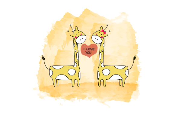 Illustration Couple Animal Giraffe: A Charming Design Asset for Your Next Project