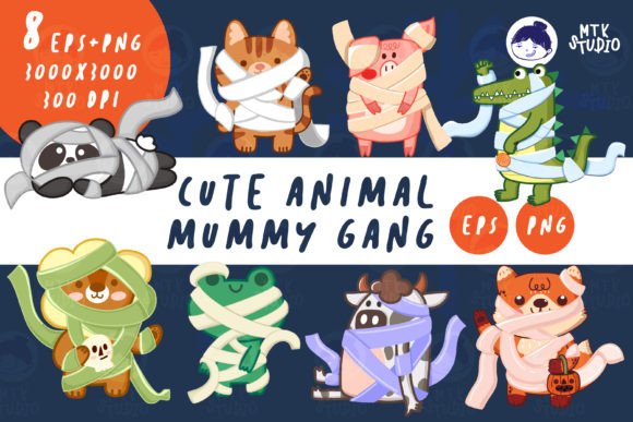Unleash the Adorable Chaos: The Cute Animal Mummy Gang