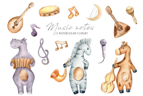 Watercolor Safari African Animal Clipart: Wild Elegance for Modern Design
